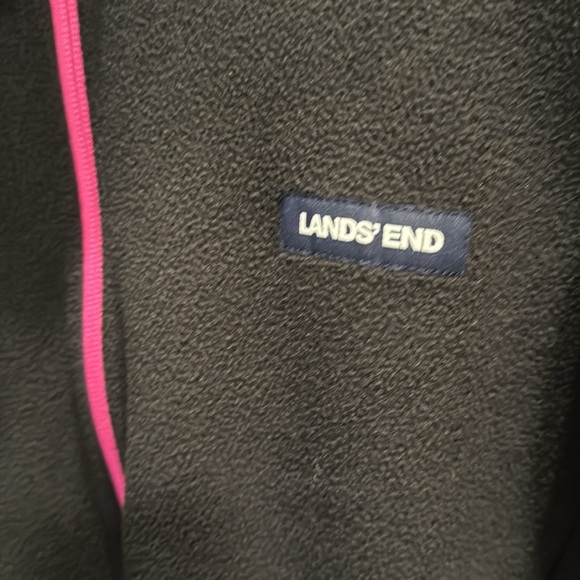 Lands End Black Fleece Zipup Jacket - Picture 3 of 5